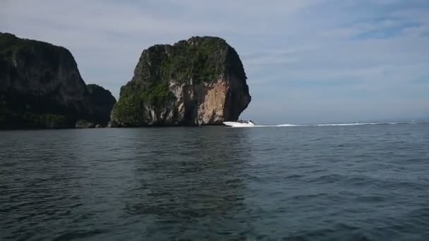 Paysage du matin de l'île de Thaïlande — Video