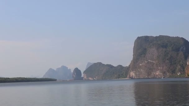 Isla montaña panorama — Vídeo de stock