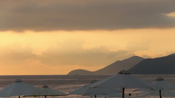 Panorama de nuvens de pôr do sol — Vídeo de Stock