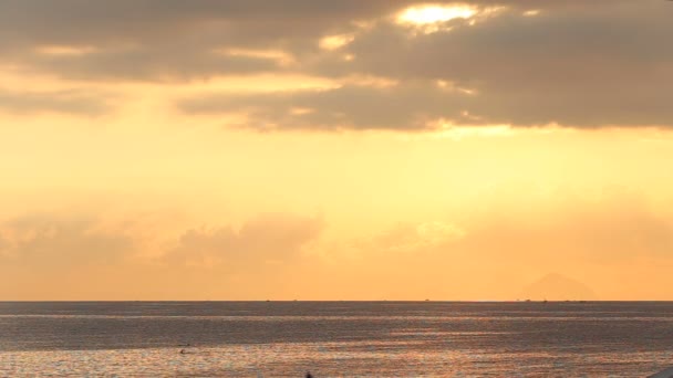 Panorama of sunset clouds — Stock Video