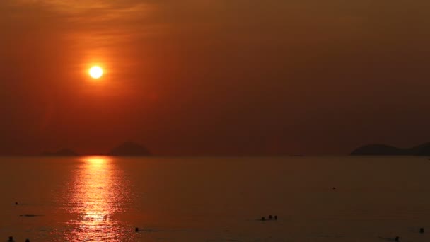 Céu dourado do por do sol — Vídeo de Stock