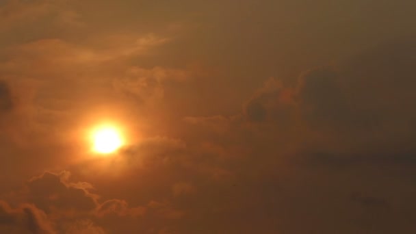 Céu dourado do por do sol — Vídeo de Stock