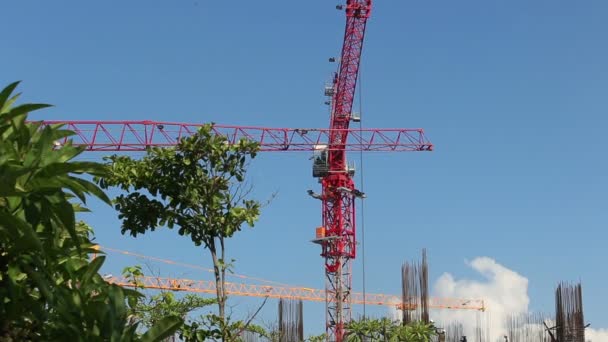 Construction site Crane — Stock Video