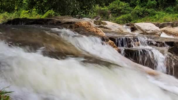 Cachoeira na selva tropical — Vídeo de Stock