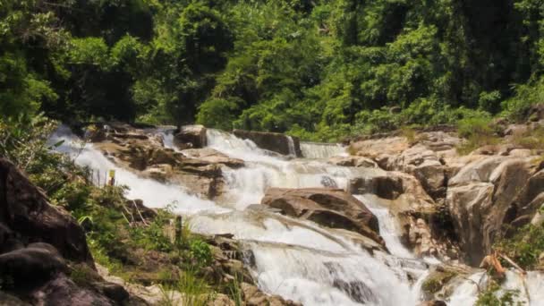 Cachoeira na selva tropical — Vídeo de Stock