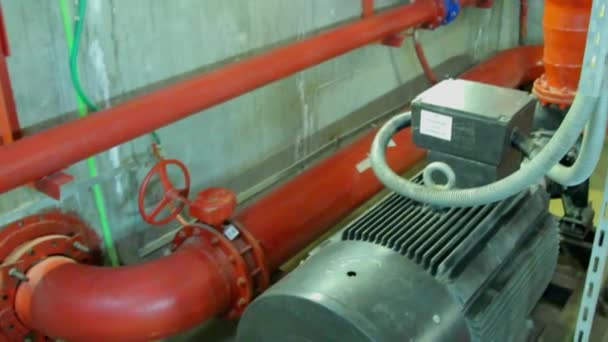Powerful engines fire pump station — Stock Footage Powerful engines fire pump station Stock Footage