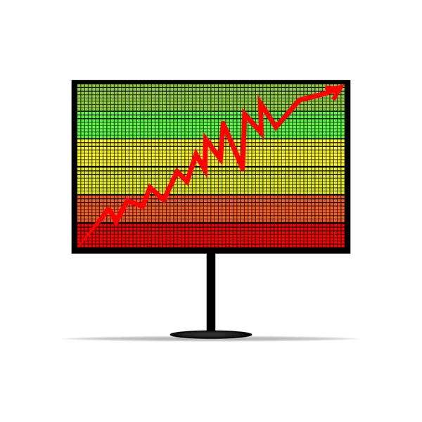 Zakelijke grafiek van financiële analytics tv — Stockvector