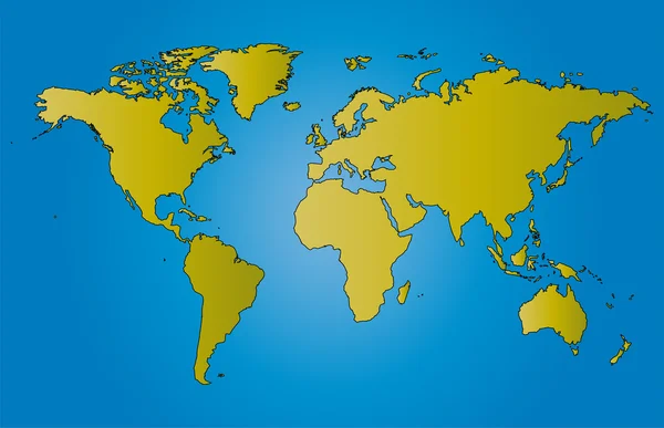 World Map surface Illustration — Stockvector