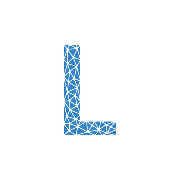 Logotipo Tecnológico Moderno Letra Forma Conexões Digitais Isolado Fundo Branco — Vetor de Stock