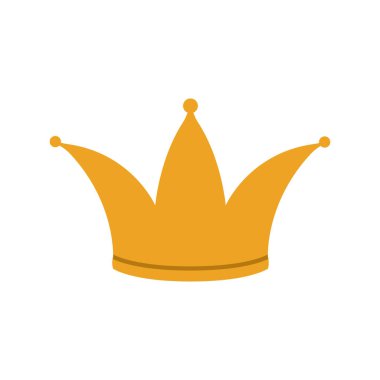 Beyaz arka planda altın kraliyet tacının vektör çizimi.