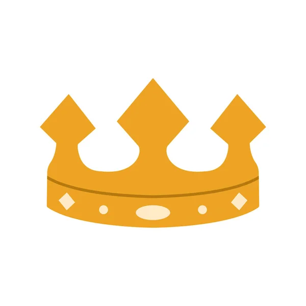 Illustration Vectorielle Une Couronne Royale Dorée Sur Fond Blanc — Image vectorielle