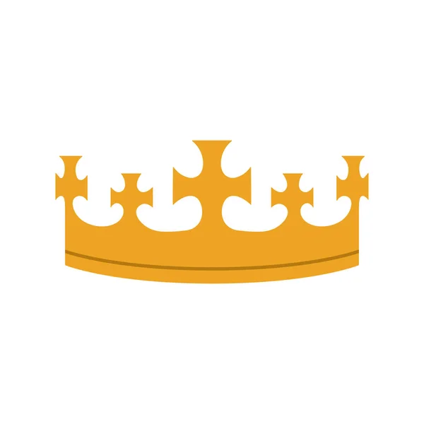 Illustration Vectorielle Une Couronne Royale Dorée Sur Fond Blanc — Image vectorielle