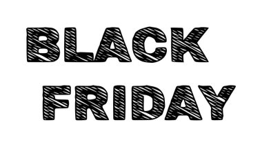 Afiş, afiş veya şablon için Kara Cuma harf tasarımı.