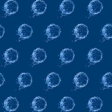 Canlandırılmış Mavi Dijital Küre Şablonu Kusursuz Döngü Arkaplanı, 4K Meydanı 1: 1 Video