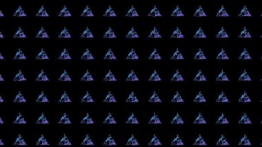 Animasyon Geometrik Kusursuz Karanlık Arkaplan, Çember Üçgen Haç ve Kare Dönüşüm Şekilleri, Alfa Kanalı ProRes 4444, 4K