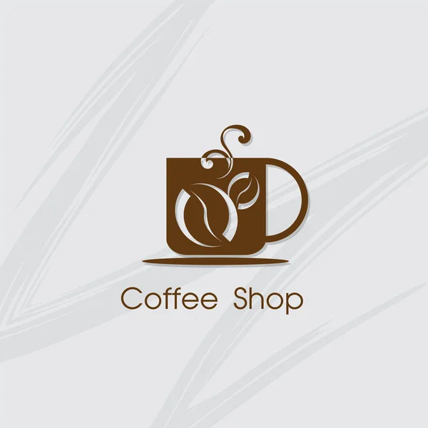 Café Café Café Logo Symbole Signe Objet Graphique — Image vectorielle