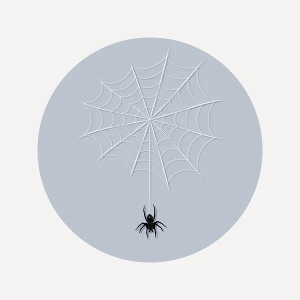 Plochý design spider web ikona ilustrace — Stockový vektor