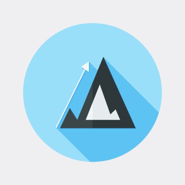 Uzun gölge ile ilerleme simgesi için düz tasarım