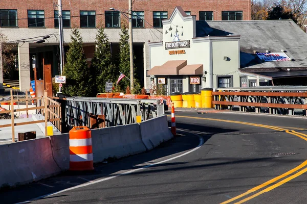 Darien Usa November 2020 Bouw Van Een Brug Grens Tussen — Stockfoto