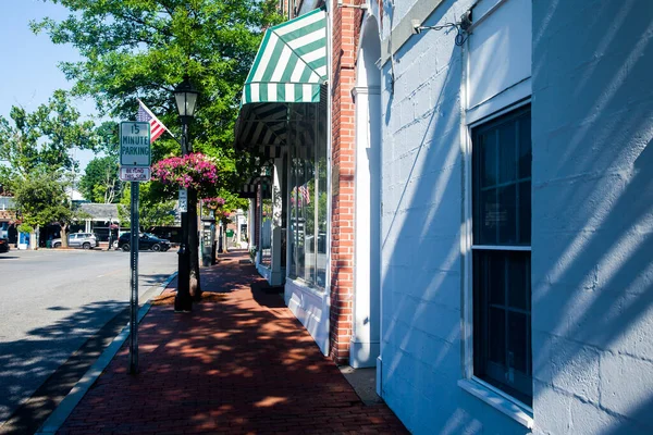 New Canaan Usa June 2021 Walkway View Morse Store Fronts — Stock Photo, Image
