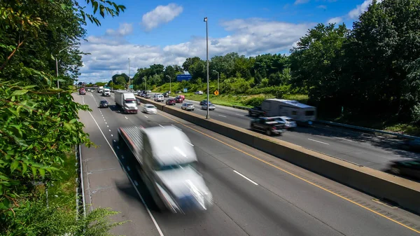 Norwalk Usa September 2021 Drukke Snelweg Norwalk Vrijdag Voor Labor — Stockfoto