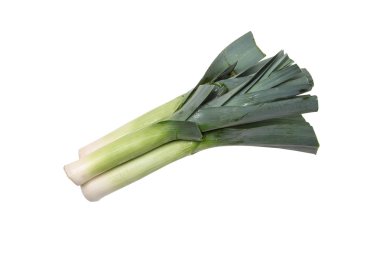 beyaz zemin üzerine pırasa