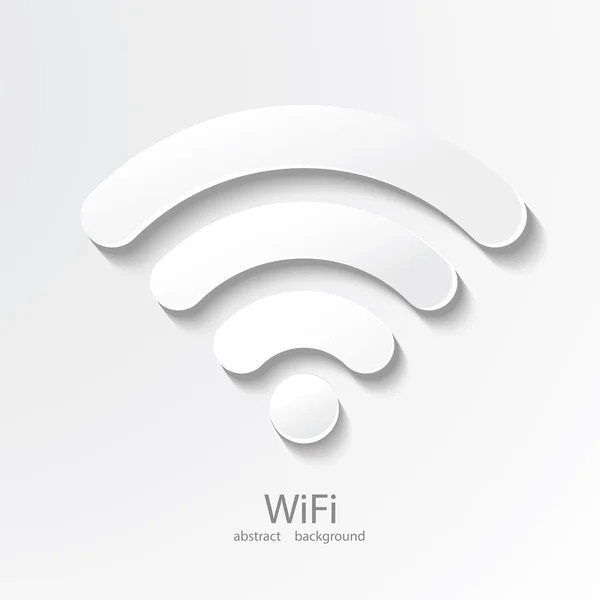 Icono WiFi sobre fondo blanco. Icono de vector de podcast. Banner web conceptual . — Archivo Imágenes Vectoriales