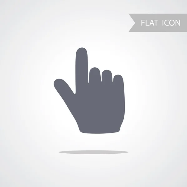 Icono de mano aislado sobre fondo blanco . — Vector de stock