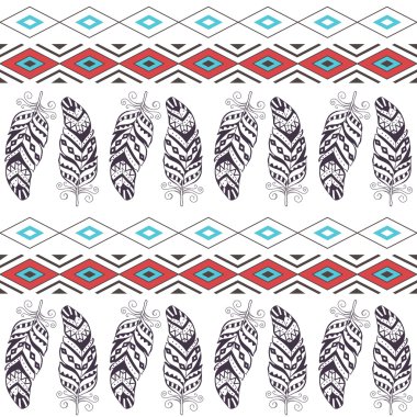 Kabile Boho tüy ile Seamless Modeli.