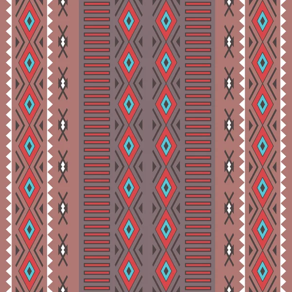 Tribal Boho Seamless mönster med Rhombus. — Stock vektor