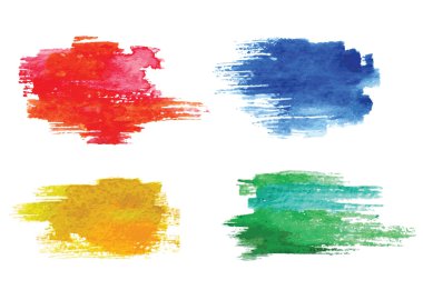 Renkli vektör suluboya tasarım öğeleri.