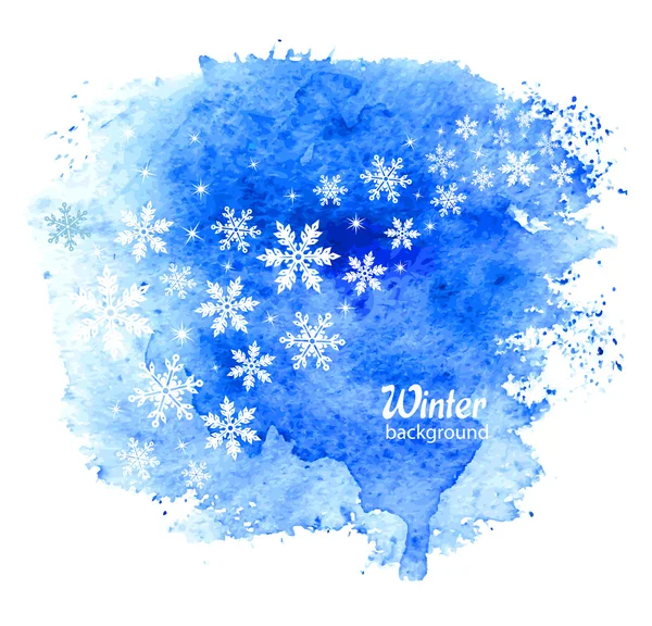 Fond d'hiver abstrait avec flocons de neige. Vecteur . — Image vectorielle