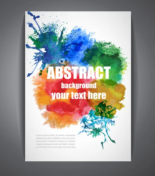 Colorful Vector Background with Watercolor Effect. — Stock Vector