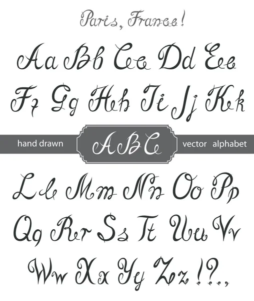 Vektorkalligraphie-Alphabet. — Stockvektor