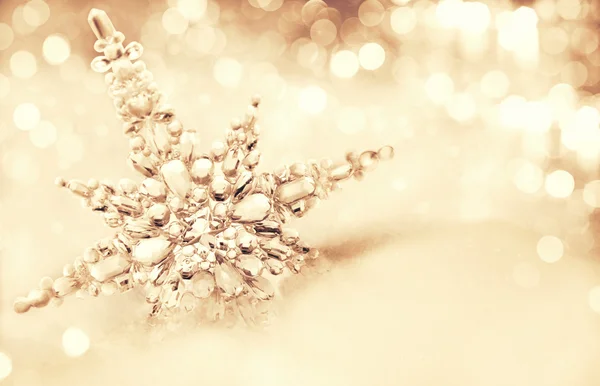 Altın kar tanesi yakın çekim