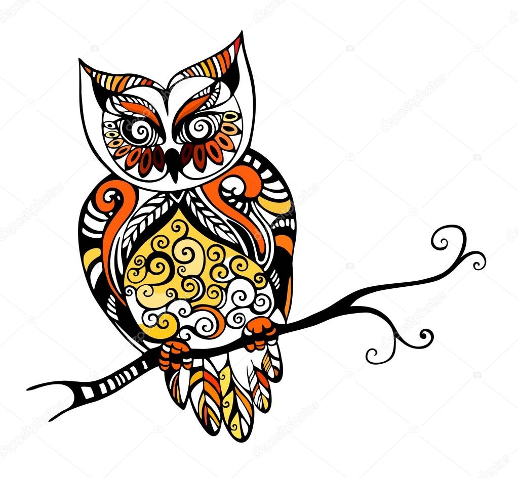 Beautiful decorative owl Stock Vector Image by ©nem44a 118426334