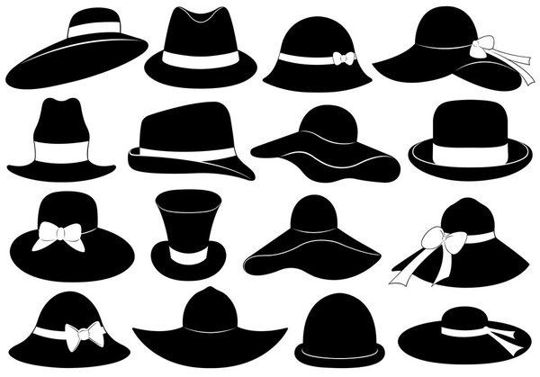 Hats illustration isolated