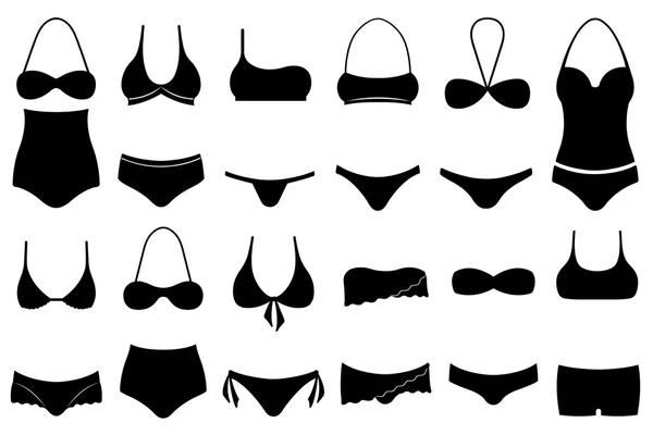 Set of different swimsuits — Stock Vector