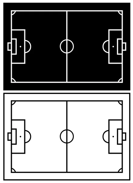 Campo de fútbol blanco y negro Gráficos Vectoriales