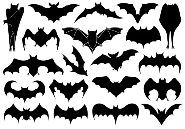 Set di pipistrelli diversi — Vettoriale Stock