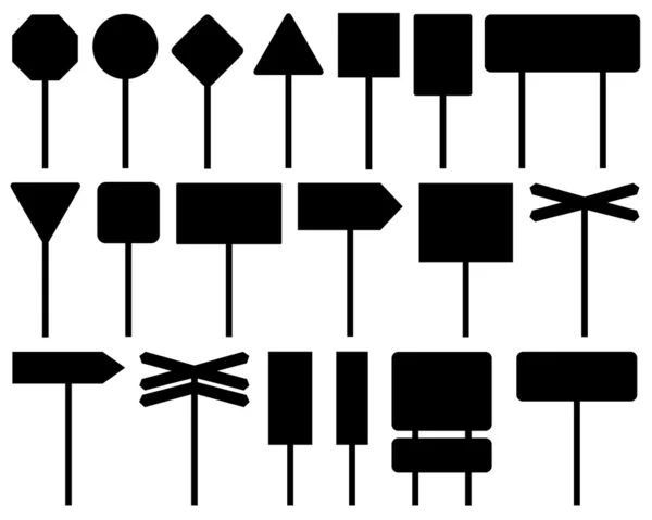 Conjunto de diferentes señales de tráfico — Archivo Imágenes Vectoriales