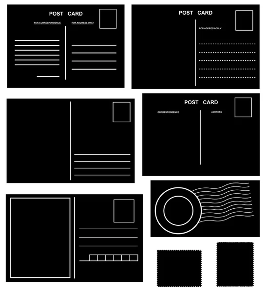 Postkarten-Set — Stockvektor