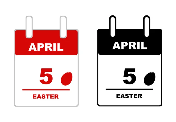 Calendario de Pascua — Vector de stock