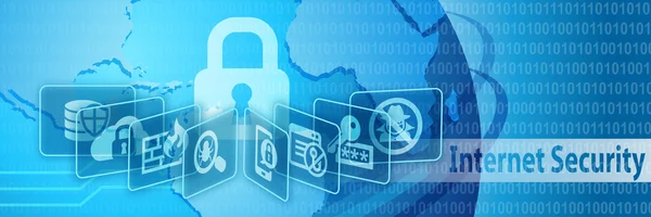 Banner de protección de seguridad de Internet — Foto de Stock