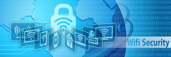 Banner di protezione Wifi Security — Foto Stock