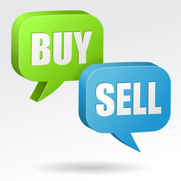 Buy and Sell Speech Bubble — Stock Photo, Image