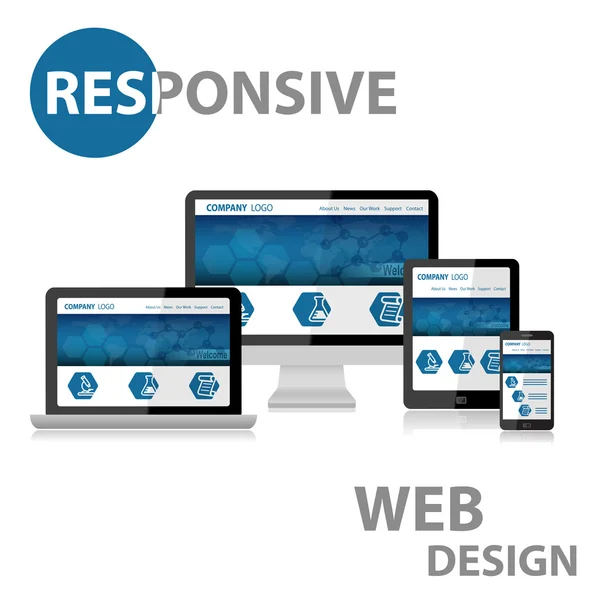 Responsive Web Design on Various Device — Stock Photo, Image