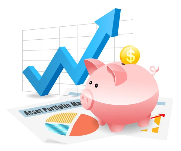 Piggybank Poupança Planejamento de Investimento para o Futuro — Fotografia de Stock