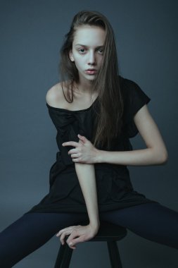 moda tarzında güzel bir kız bir fotoğraf olduğunu