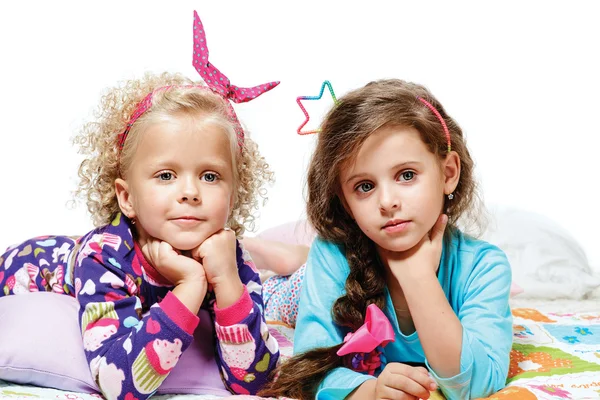 Két kislány - legjobb barátai — Stock Fotó